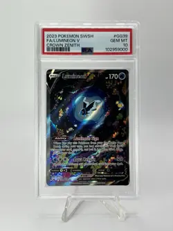 Pokemon Lumineon V Crown Zenith Galarian Gallery Ultra Rare Holo GG39 PSA 10 - Image 1