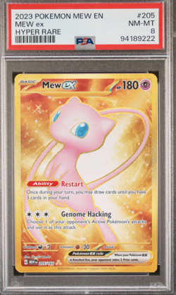 Mew ex - 205/165 - Pokemon SV: Scarlet and Violet 151 Holo PSA 8 - Image 1