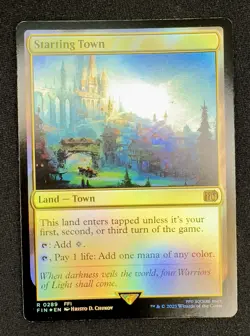 MTG Final Fantasy Starting Town R 289 Foil - Image 1