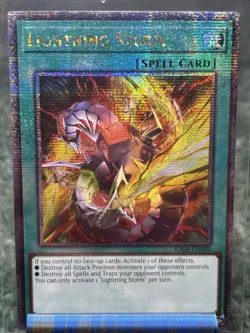Yugioh Lightning Storm RA04-EN094 1st Edition Quarter Century Secret Rare - Image 1