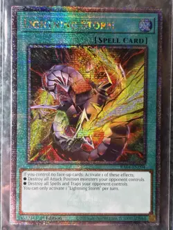 Yugioh Lightning Storm RA04-EN094 1st Edition Quarter Century Secret Rare - Image 3