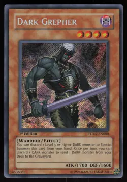 Dark Grepher PTDN-EN000 Secret Rare Phantom Darkness 1st Edition Yu-Gi-Oh - Image 1