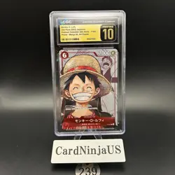 CGC 10 PRISTINE Monkey D. Luffy (Parallel) P-001 P 25th Edition - ONE PIECE Card - Image 1