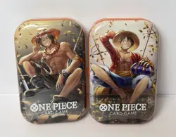 One Piece CCG Tin Pack Set Vol.2 Luffy & Ace OP-13 Sealed Lot of 2 - Unmapped - Image 1