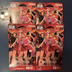 LOT OF 4 One Piece HEROINES EDITION Sleeved Booster Pack EB-03 English - Sealed - Image 1
