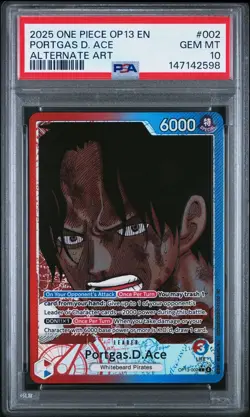 2025 One Piece Portgas D. Ace OP13-002 Carrying on His Will [English] [PSA 10] - Image 1
