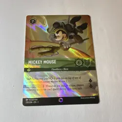 Disney Lorcana Mickey Mouse Artful Rogue Foil Card First Chapter 210/204 - Image 1