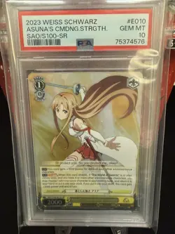 Weiss Schwarz Asuna's Commanding Strength SR S100-E010S English PSA 10 - Image 1
