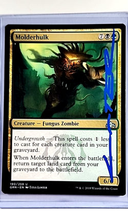 2018 MTG Magic the Gathering AP Artist Proof GRN Auto Autograph #190 Molderhulk - Image 1