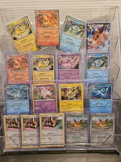 Pokemon Eeveelution Lot 17 Cards Eevee V Jolteon Flareon Vaporeon Espeon NM - Image 1