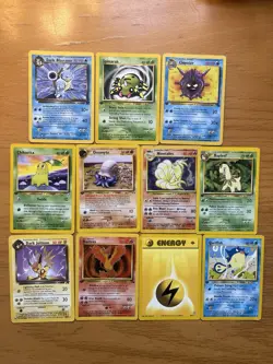VTG Pokemon Lot - 11 Cards: Fossil, Team Rocket, First Editions, Holo - Image 1