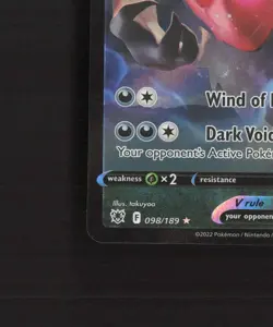 Darkrai V 098/189 Astral Radiance Ultra Rare Holo Pokemon Card NM - Image 5
