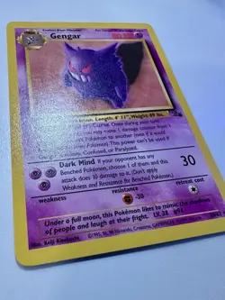 GENGAR Pokemon Gengar Fossil 5/62 Rare Unlimited Card English 1999 LP+ Non-Holo - Image 5