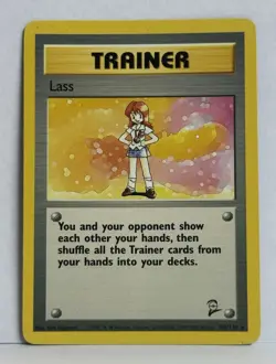 Pokemon TCG Trainer Lass Base Set Unlimited Rare Card 75/102 Vintage - Image 1