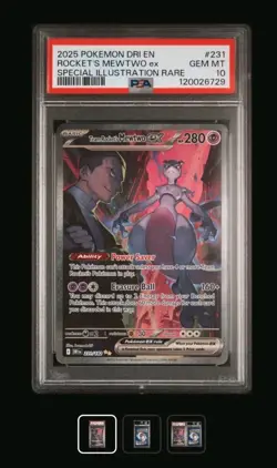 PSA 10 Rocket's Mewtwo Special Illustration Rare Destined Rivals Pokemon Card - Image 1