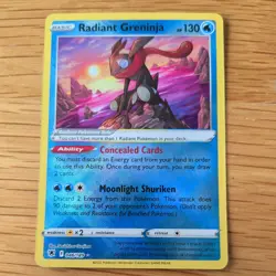 RADIANT GRENINJA 046/189 POKEMON CARD (ASTRIAL RADIANCE SET) HOLO - Image 2