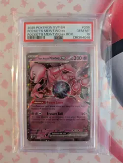 Team Rocket's Mewtwo ex 205 Sv: Scarlet & Violet Promo Cards Holo PSA 10 - Image 1