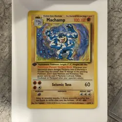 Machamp 8/102 1st Edition NM Holo Rare Base Set Pokemon Card 1999 WOTC - Image 1