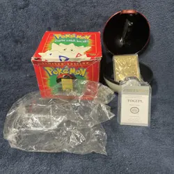 Pokemon Togepi 1999 23K Gold Plated Trading Card Original Packaging Red Box - Image 1