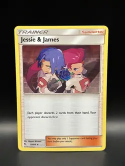 Jesse & James 58/68 - Pokemon Hidden Fates Card - NM - Image 1