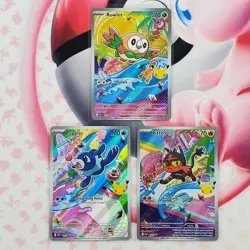 Rowlett 043 + Litten 044 + Popplio 045 - First Partner Pokemon Cards - #L63 - Image 1