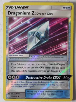 REVERSE HOLO Dragonium Z 190/236 - PL / LP - Cosmic Eclipse Pokemon Card - Image 1