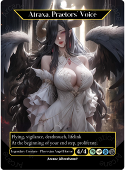 Atraxa, Praetors' Voice - Full Art Altered Art Custom Cards - Image 1