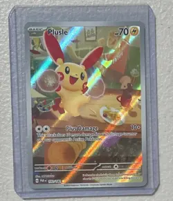 Plusle 193/182 Pokemon TCG Paradox Rift Illustration Rare Card NM Condition - Image 2