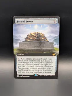 MTG - Pyre of Heroes - EXTENDED ART - Artifact - KHM #370 - Rare - Image 1