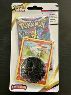 Pokemon TCG: Sword & Shield - Lost Origin Checklane Blister Pack - Scorbunny - Image 1