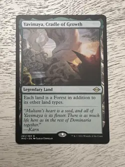 Yavimaya, Cradle of Growth Modern Horizons 2 Rare Legendary Land Green 261 EN NM - Image 1