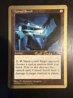 Cursed Scroll - 1999 Matt Linde (TMP) World Championship Decks Regular - Image 1