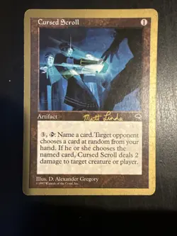 Cursed Scroll - 1999 Matt Linde (TMP) World Championship Decks Regular - Image 1