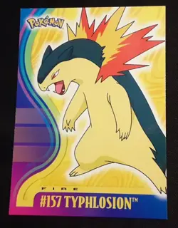 Typhlosion Topps Pokemon TV Animation Edition Johto Series 1 #157 2001 LP/NM - Image 1