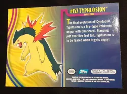 Typhlosion Topps Pokemon TV Animation Edition Johto Series 1 #157 2001 LP/NM - Image 2