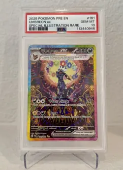 2025 Pokemon PRE Prismatic Evolutions Umbreon EX #161/131 SIR PSA 10 GEM MINT - Image 1