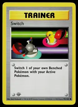 Pokemon Card - Switch Base Set Shadowless 95/102 1st Edition Common - Image 1