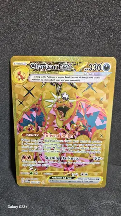 Pokemon Charizard ex 228/197 Gold Hyper Rare Obsidian Flames - Image 1