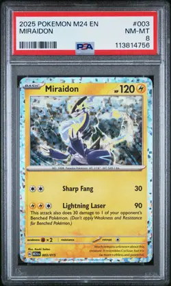2025 POKEMON M24 EN-MCDONALD'S COLL #003 MIRAIDON PSA 8 - Image 1