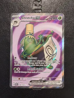 Pokemon Sinistcha EX 189/167 SV06: Twilight Masquerade Ultra Rare Full Art NM - Image 1