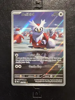 Pokemon TCG Delibird 152/132 Illustration Rare ME01: Mega Evolution NM - Image 1