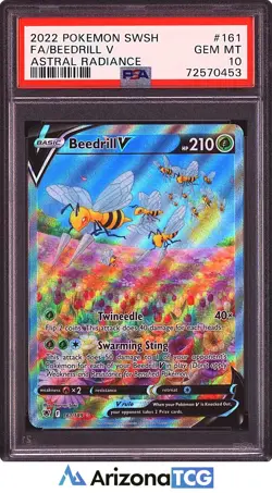 Pokemon 2022 Beedrill V 161/189 Full Art Astral Radiance GEM MINT PSA 10 - Image 1