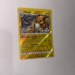 Raichu 41/147 NM Reverse Holo Rare 3rd Place Sun & Moon Pokemon League Promo! - Image 1