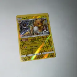 Raichu 41/147 NM Reverse Holo Rare 3rd Place Sun & Moon Pokemon League Promo! - Image 2