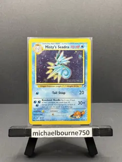 Pokemon Misty's Seadra (Prerelease) 009/132 WoTC Vintage 2000 Promo Holo LP - Image 1