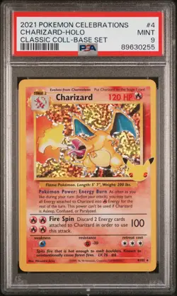 PSA 9 2021 POKEMON CELEBRATIONS CHARIZARD #4/102 CLASSIC COLLECTION HOLO - Image 1