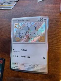 Pokemon TCG Tandemaus Scarlet & Violet Paldean Fates Holo Shiny Rare 209/091 NM - Image 2