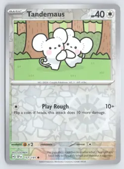 Tandemaus 157/191 Common Surging Sparks Pokemon Reverse Holo Near Mint - Image 1