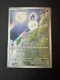 Pokemon Litwick 101/086 Illustration Rare Holo SV: White Flare 2025 Card - Image 1