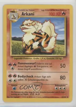 Arcanine German Pokemon Base Set #23 1999 - Image 1
